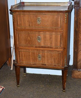 Lot 1386 - A French Gilt Metal Mounted Mahogany Three...