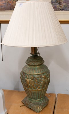 Lot 232 - A Gilt Bronze Effect Table Lamp, in classical...