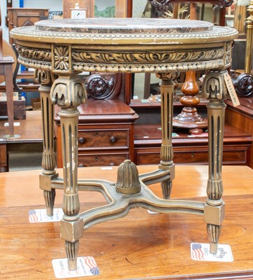 Lot 1415 - A Marble Top and Giltwood Circular Low...
