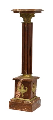 Lot 473 - A French Rouge Marble and Gilt-Metal-Mounted...