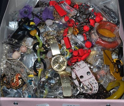 Lot 314 - A large quantity of costume jewellery (one box)