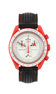 Lot 2470 - Omega: Two Omega Swatch Speedmaster...