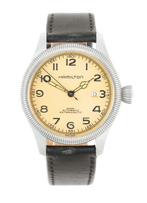 Lot 2483 - Hamilton: A Stainless Steel Automatic Calendar...