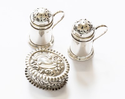 Lot 352 - A Pair of Silver Pepperettes, London 1894; a...