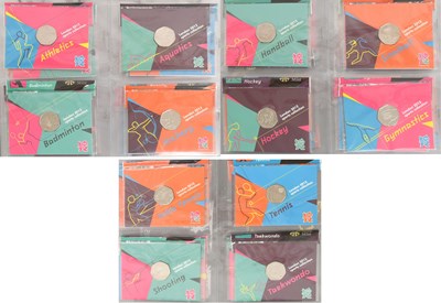 Lot 374 - Complete London 2012 Olympic 50p Collection,...