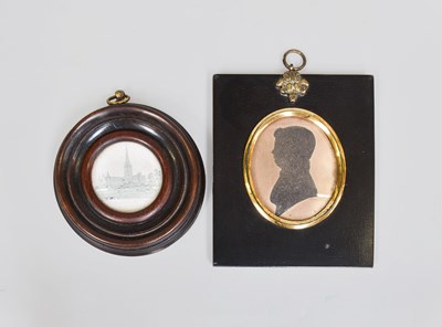 Lot 31 - A Small Roundel Plaque of Salisbury Cathedral,...