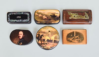 Lot 33 - Six Various Small Snuff Boxes, including a...