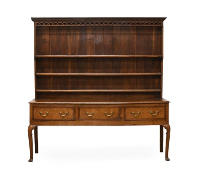 Lot 228 - A George III Oak and Mahogany Crossbanded...