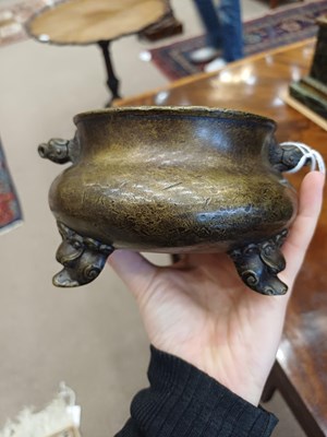 Lot 76 - A Chinese Bronze Censer, Xuande reign mark, of...