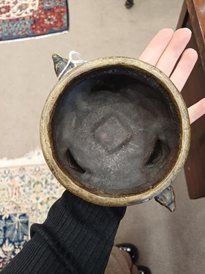 Lot 76 - A Chinese Bronze Censer, Xuande reign mark, of...