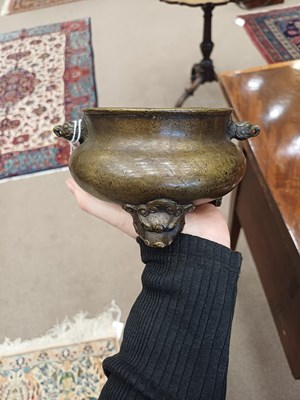 Lot 76 - A Chinese Bronze Censer, Xuande reign mark, of...