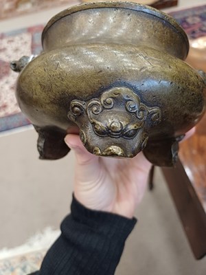 Lot 76 - A Chinese Bronze Censer, Xuande reign mark, of...