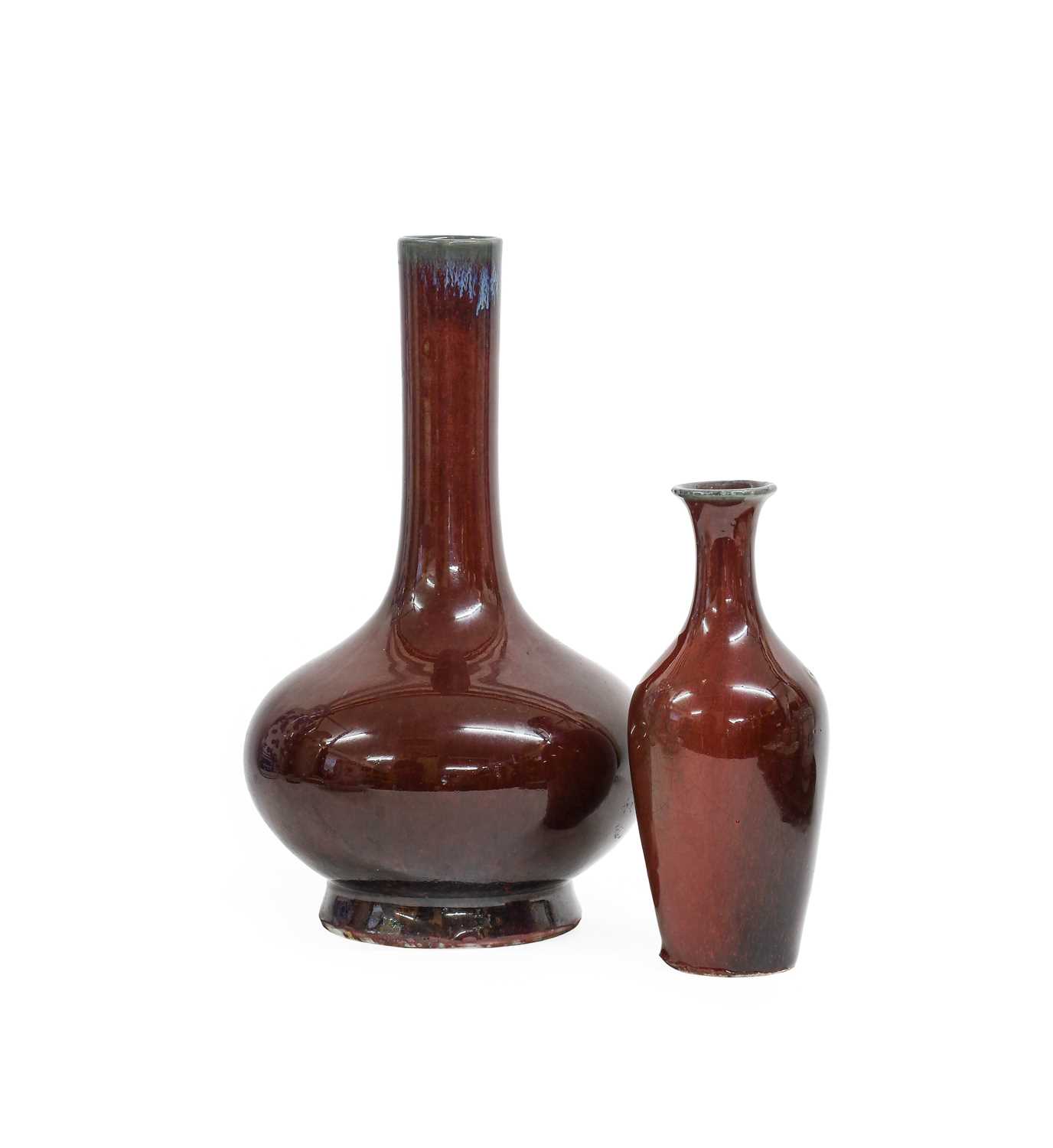 Lot 66 - A Chinese Porcelain Flambé-Glazed Bottle Vase,...