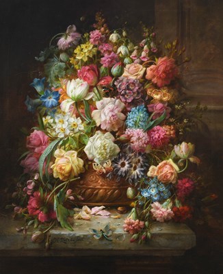 Lot 1069 - Hans Zatzka (1859-1945) Austrian An abundant...