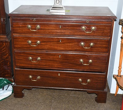 Lot 1474 - A George III Crossbanded Mahogany Bachelors...