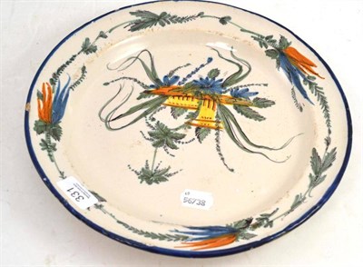 Lot 331 - Italian tin glaze plate