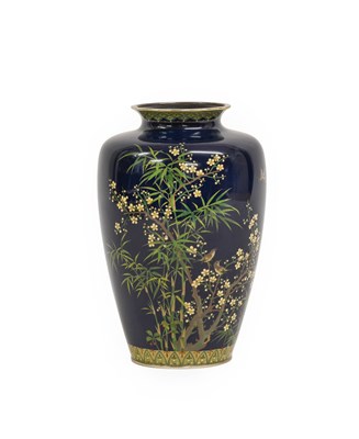 Lot 115 - A Japanese Cloisonne Enamel Vase, Meiji period,...