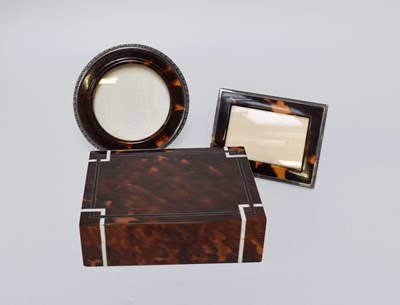 Lot 12 - An Art Deco Tortoiseshell Cigarette Box, circa...