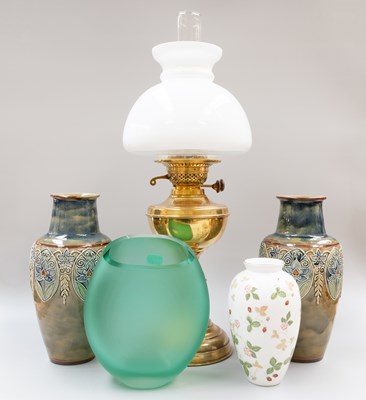 Lot 151 - A Pair of Royal Doulton Stoneware Vases,...