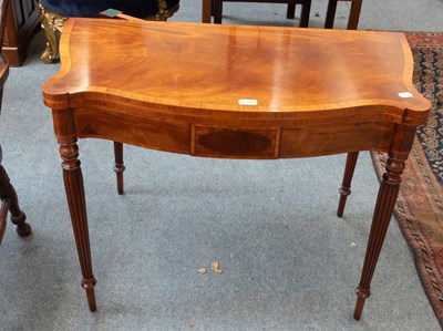 Lot 1335 - A Reproduction Serpentine Fronted Cross Banded...