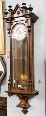 Lot 225 - A Vienna Type double Weight Driven Wall Clock,...