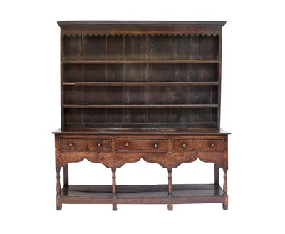 Lot 364 - A George III Oak Dresser and Rack, circa 1780,...