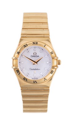 Lot 2186 - Omega: A Lady's 18 Carat Gold Wristwatch,...