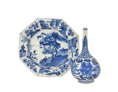 Lot 8 - A Chinese Porcelain Octagonal Plate, Kangxi,...