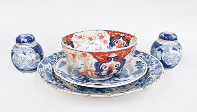 Lot 144 - A Dutch Delft Dish, 18th century, painted in...