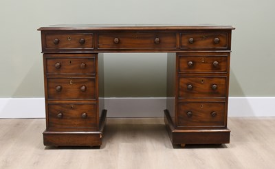Lot 380 - A Victorian Mahogany Double Pedestal Desk, 3rd...