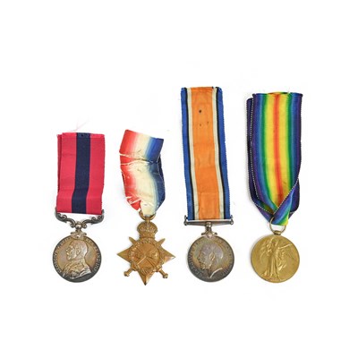 Lot 9 - A First World War DCM Casualty Group of Four...