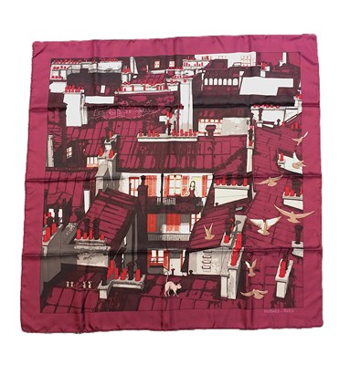 Lot 1092 - Hermès Silk Scarf, "Les Toits De Paris",...