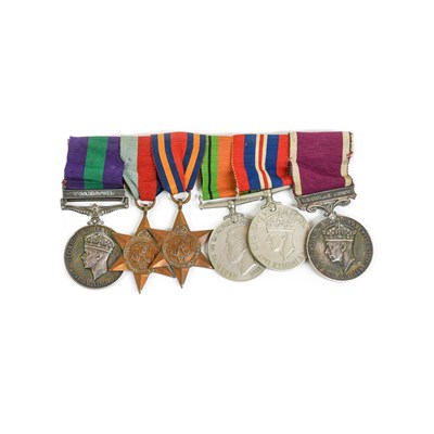 Lot 10 - A Second World War Long Service Group of Six...
