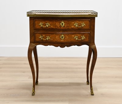 Lot 478 - A French Louis XV-Style Rosewood and Marquetry-...