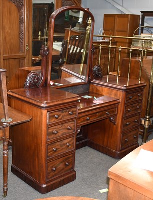 Lot 1406 - A Victorian Mahogany Dressing Table, circa...