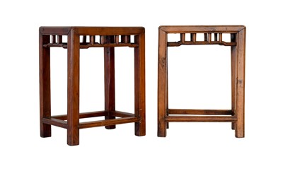 Lot 98 - A Pair of Chinese Hardwood Side Tables, late...