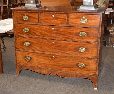 Lot 1413 - A George III Mahogany Straight-Front Chest of...