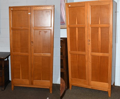 Lot 1466 - A Pair of Oak Veneered Utility Double...
