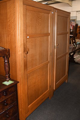 Lot 1391 - A Pair of Oak Veneered Utility Single...