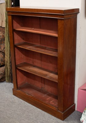 Lot 1330 - A Victorian Mahogany Open Bookcase, with...