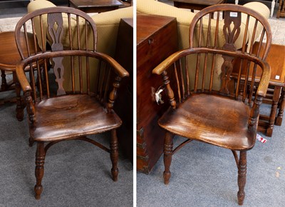 Lot 1349 - A Pair of 19th Century Ash and Elm Double...