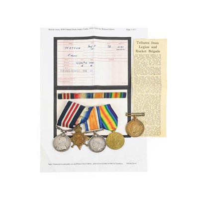 Lot 15 - A First World War MM Group of Four Medals,...