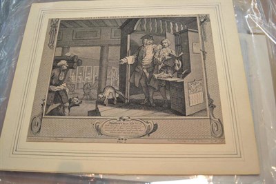 Lot 354 - Four prints after J Gilbray and two after Hogarth, all unframed (6)