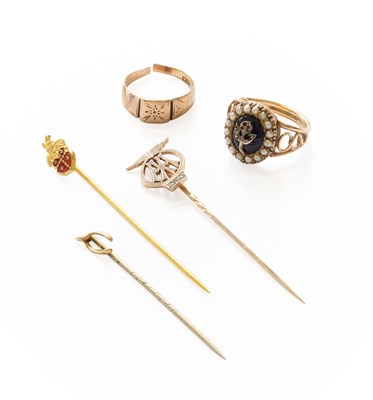 Lot 325 - An Enamel, Split Pearl and Rose Cut Diamond...