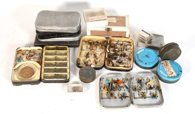 Lot 3154 - A Selection of Black Japanned Fly Boxes