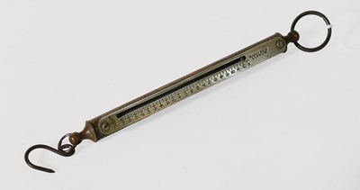 Lot 3064 - A Hardy 7" Brass Spring Balance