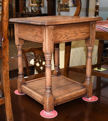 Lot 1446 - A Terrence Cooper Light Oak Lamp Table, fitted...