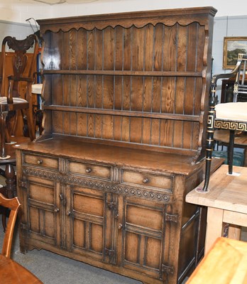Lot 1453 - A Titchmarsh & Goodwin Style Oak Dresser and...