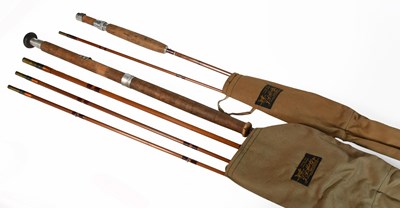 Lot 3158 - A Sharpes Aberdeen Double Handed Split Cane Fly Rod