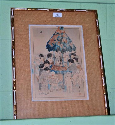 Lot 367 - Chinese woodblock print